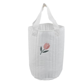 Baby Bottle Bag Embroidery Craft Cotton Fabric Exquisite Breathability Baby Diaper BagTulipa Embroidery
