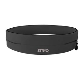 STRYQ 360° Running Belt – Bounce‑Free • Waterproof • Reflective Waist Pack • Ultra‑Slim Phone Holder • Unisex & Adjustable (Black, Medium)