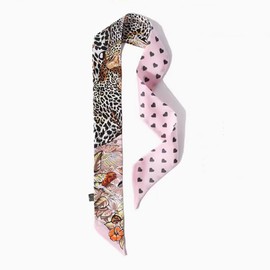 JERLA 100% Mulberry silk Scarf handbag wrap Tie Bundle Hair Ribbon Neckerchief Scarf for women men