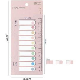 Sticky Tabs 3 Pack 600 Pieces Index Tabs Colored Page Markers, Waterproof Writable Translucent Page Flags for Books,Bookmarks,Notebook Office Supplies Stationery Tabs Flags