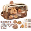 XPJBKC Capybara Pencil Case, Capybara Stationery Set with Compartments, Large