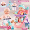 YIYBM Baby Doll Stroller Play Set with 12.5" Baby Doll,Dining