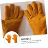 LIFKOME 1Pair Welding Gloves Heat Resistant Cowhide Protective Gear for