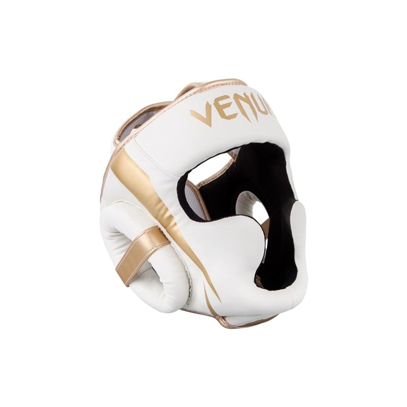 Venum Elite Headgear - White/Gold