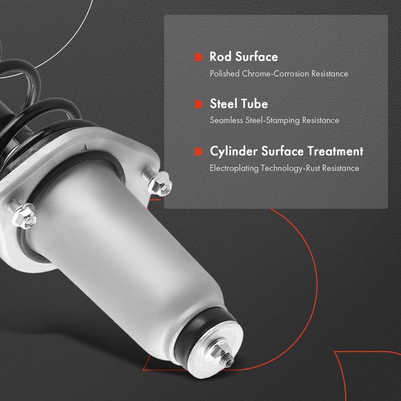 A-Premium Rear Pair (2) Complete Strut & Coil Spring Assembly