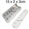 2 x Clear 7-Day Weekly Pill Box Organiser Box, 15