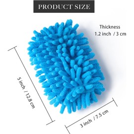 2 Pcs Microfiber Shag Whiteboard Eraser Shag Washable Dry Eraser Board for Chalk, Classroom Teacher Supplies, Home and Office (2 Blue)