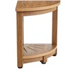 Happybuy Corner Shower Bench - 16.5" Height, 12.8" Radius, Faux