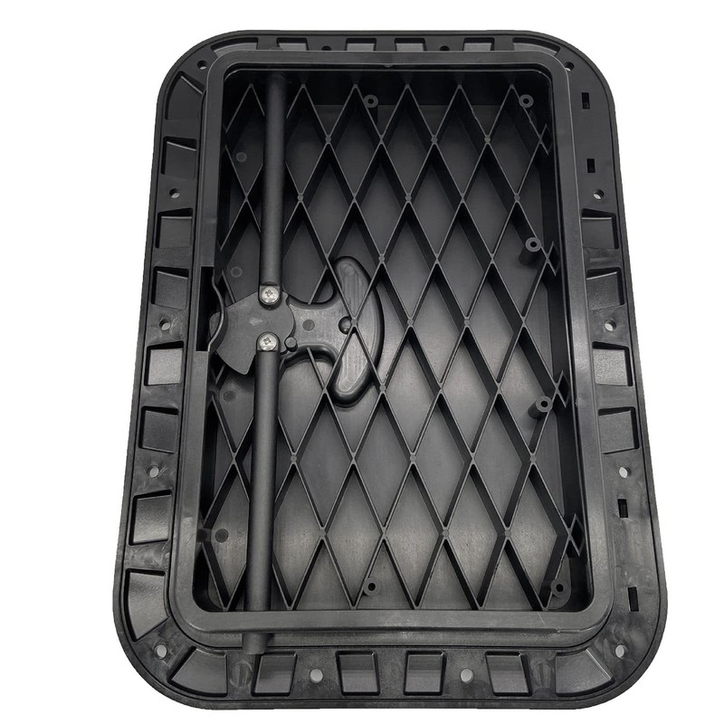 DHYAWUER Marine Deck Plate Square Hatch Pull Out Handle Hatch