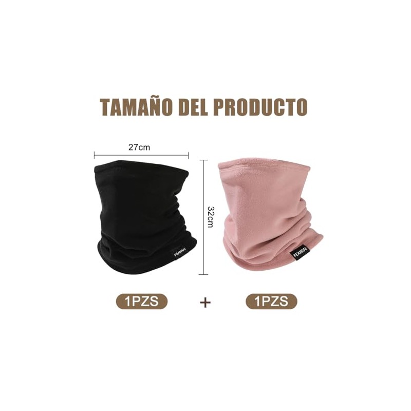 Kit 2 Piezas Bufanda para Hombre y Mujer, Mascarilla Calentadora