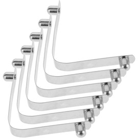 WADY 6pcs V Clips Pool,Swimming Pool Butterfly Clip Stainless Steel Swimming Pool Brush Clips Pool Cleaning Device Leaf Net Clips V Type Clip Attachment Leaf (Silver)