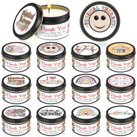 Conelist 12 Pcs Physical Therapy Month Gifts Candles Bulk 3 oz Thank You Soy Wax Jar Candles for Scented Small Candle Gift Set Basket for PT PTA Physical Therapy Week Thank You Gifts(Pt Month)