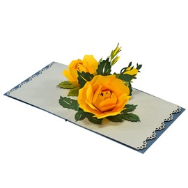 CUTPOPUP Yellow Rose - Birthday Cards for Women, Mother's Day Card, Pop-Up Birthday Card, Female Birthday Card, 3D Greeting to Your Mother US8-FL088 DE