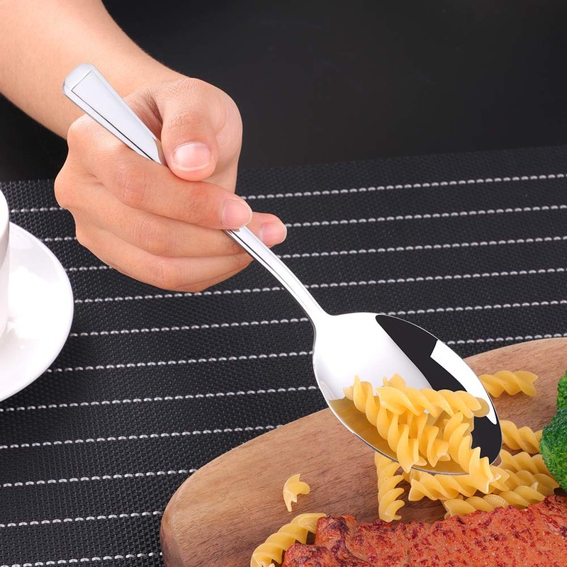 SUNSENGEUR 12-Piece Stainless Steel Dinner Spoons, Stainless Steel Dinner Spoons