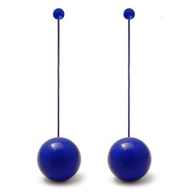 Play Pair of Contact GIGA Poi with 100mm Stage Ball -Blue