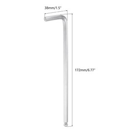 TOP-VIGOR 6mm Ball End Hex Key Wrench, L Shaped Long Arm Allen Key for Household DIY, Professional Machine Repairing, CR-V