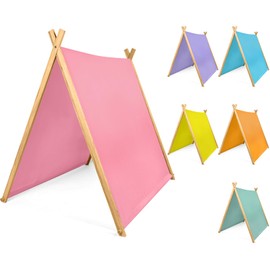 Wesnoy 6 Pack Teepee Tents for Kids Bulk, Kids Sleepover Tents Toddler Play Tents Washable Foldable Tipi Tent Decoration for Girls Boys Indoor Outdoor Slumber Pajama Party(Colorful)