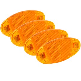 Aluscota STVZO Bicycle Spoke Reflectors - 8 cm Reflectors Bicycle Spokes Black White Reinforced Spokes Cat Eyes Bicycle Reflectors with Steel Clips for MTB Road Bike