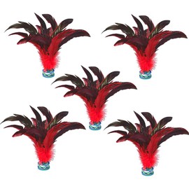 Granmagazz Kick Shuttle Kick Feather Featherfoot Kick Rubber Base Unique Sports Equipment Set of 5