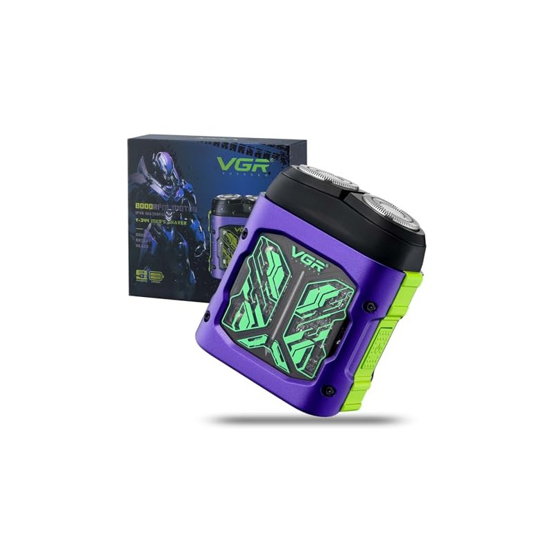 VGR 344 Mini afeitadora eléctrica para hombre, con cabezales magnéticos