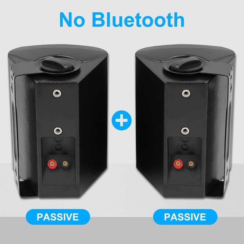 Herdio 4 Inches Passive Outdoor Speakers with 200Watt Powerful Bass