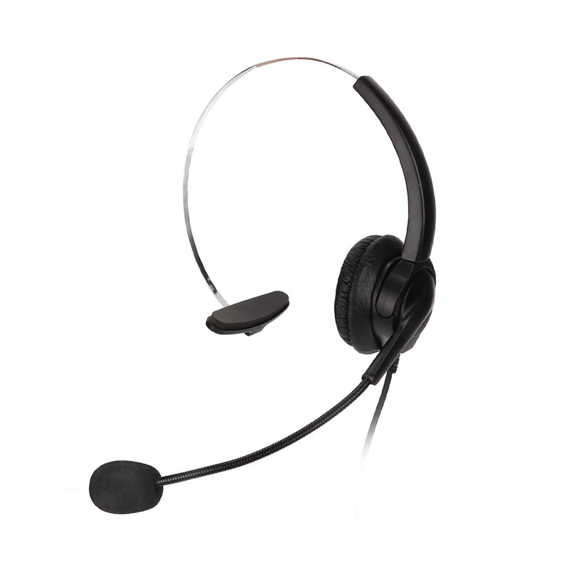 Call Center Headset Mono Noise Cancelling Dual 3.5mm Plug Computer