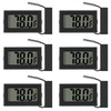ACEIRMC 3pcs Black Digital LCD Thermometer Temperature Monitor with External