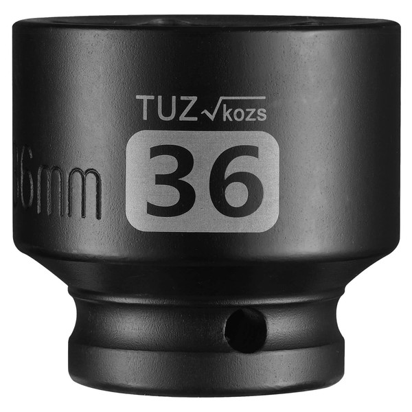 1/2 Inch Drive 36mm Shallow Impact Socket, Chrome Molybdenum Alloy