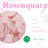 mookaitedecor Set of 4 Natural Rose Quartz Drawer Knobs with