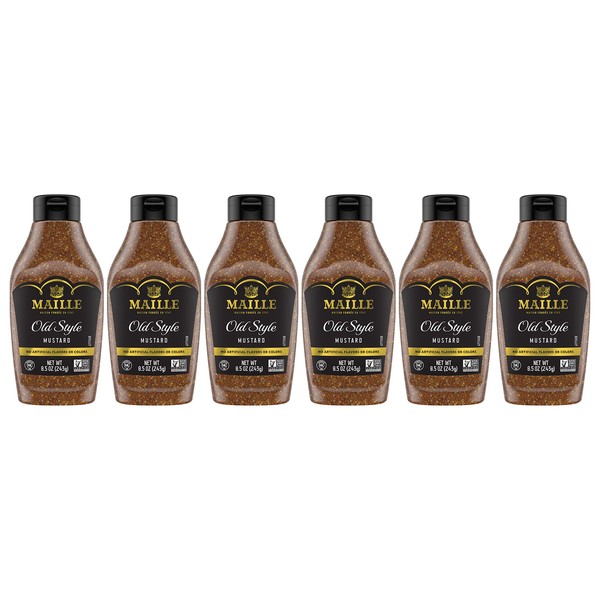 Maille Mustard Old Style Squeeze 8.5 Oz, Pack Of 6