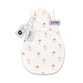 TRÄUMELAND – LIEBMICH Baby Sleeping Bag Mermaid | Breathable baby sleeping bag | 2.5 TOG | Grow-with-your-child all-season sleeping bag for summer and winter | Oeko-Tex 100 certified | From 0 months