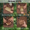 Roczential Foldable Canvas Belt Bag, 2024 Collapsible Foraging Bag Mushroom