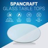 Spancraft Round Grey Tempered Glass 1/2" Thick Table Top (24")