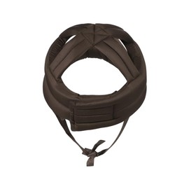 Elderly Head Protection Safety Helmet Anti Shock Hat Anti-Fall Cap Soft Breathable Sponge Hat Adjustable Elder Head Protection Hat Elderly Anti Collision Cap for Protects Head (Brown with Chin Strap)