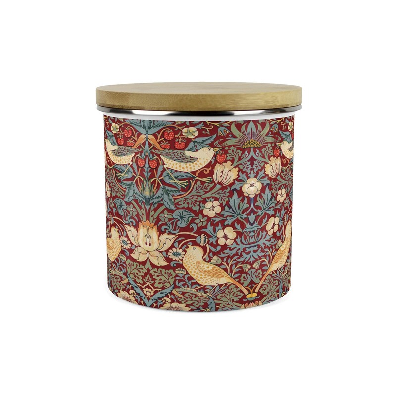 Purely Home Red Strawberry Thief Herbal Tea Storage Canister -