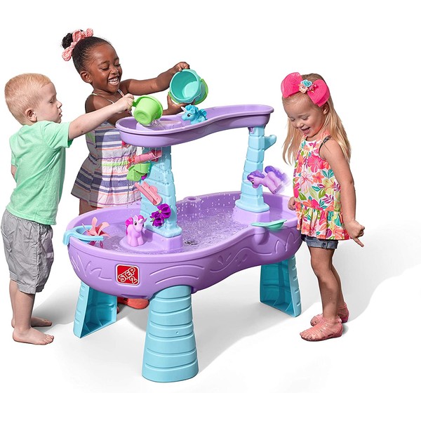 Step2 Rain Showers & Unicorns Water Table | Kids Purple Water Play Table with 13-Pc Unicorn Accessory Set