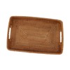 Serving Basket Tray with Handles Rattan Rectangle Large Capacity Durable