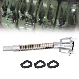 RYANSTAR RACING Long-Nose Flexible Steel Pipe Oil Pourer with Gaskets (Pack of 3) - Replacement for 20L NATO Jerry Can Spout