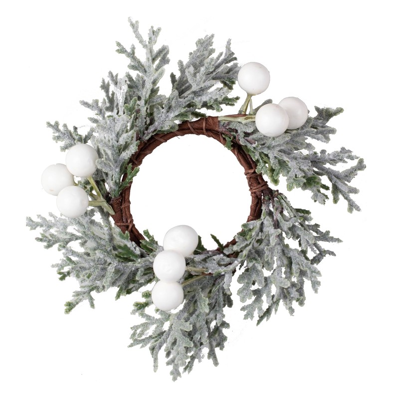 Ginger Ray Foliage Christmas Napkin Rings with Berries Tabletop Decorations