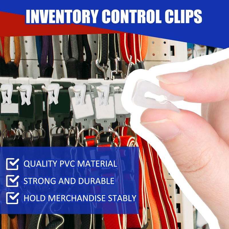 Foilswirl 100 Pack Inventory Control Clips Peg Hook Product Stoppers