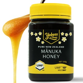 Yobees Honey Raw and unpasteurized New Zealand Manuka Honey Organic | MGO 261+ / Certified UMF 10+ | 17.6oz