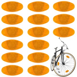 Cat's Eyes Bicycle Reflectors Spoke Front Rear Pack of 15 Yellow Bicycle Reflector Bicycle Reflector in Cat Eyes Spoke Reflectors for Road Bike MTB Trekking Bike & Children's Bicycle