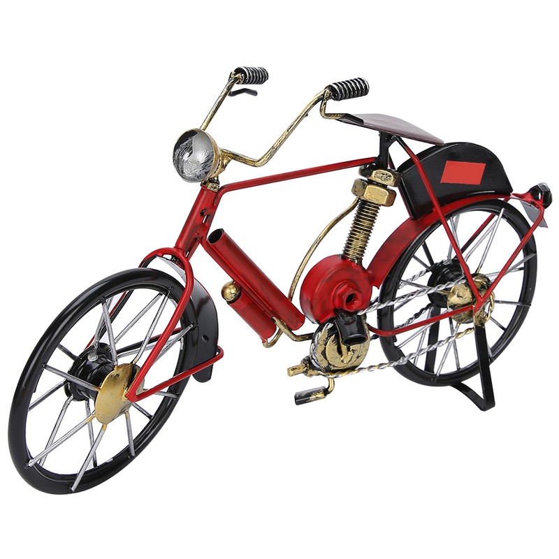 Red Mini Modern Bicycle Model Artwork Home Shop Decoration Ornament