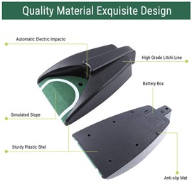 Golf Putting Machine, Golf Automatic Putting Cup Golf Putting Hole Auto Return Ball Return Machine Golf Training Putting Hole Auto Returning Golf Cup Training Aid for Indoor Outdoor Office Practice