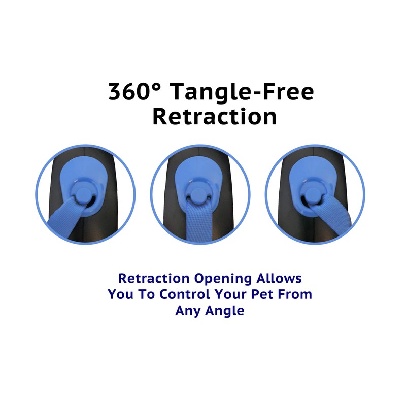 Jenny Wren Tangle-Free, Retractable Dog Lead with Anti-Slip Handle; 5M