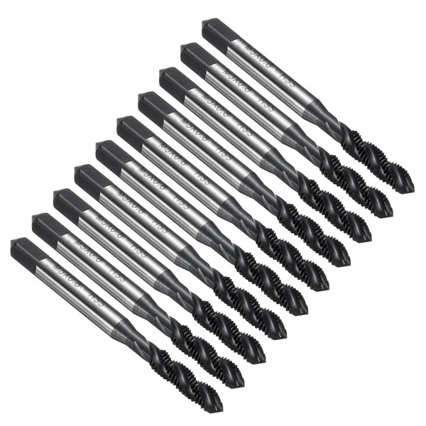 sourcing map 10pcs Spiral Flute Thread Taps M5 x 0.8