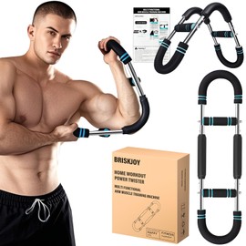 Twister Arm Trainer, 60-110lb Arm Exerciser, Adjustable Chest Workout Equipment Power Twister Bar for Upper Body Strength Training, Arm Strength Trainer Forearm Shoulder Home Fitness Equipment