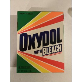 Oxydol Sealed NOS Full Unopened 1980s Oxydol Powder Laundry Detergent 16 Oz Vivid Color