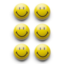 Zeller Magnet-Set Smiley 6 pcs, Metal Multi-Colour, 3 x 3 x 10 cm