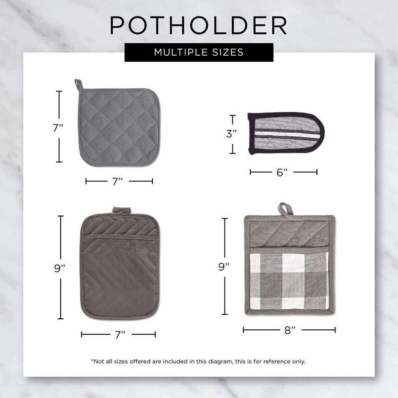 DII Lattice Basics Collection Kitchen Essentials, Pan Handle Set, White,